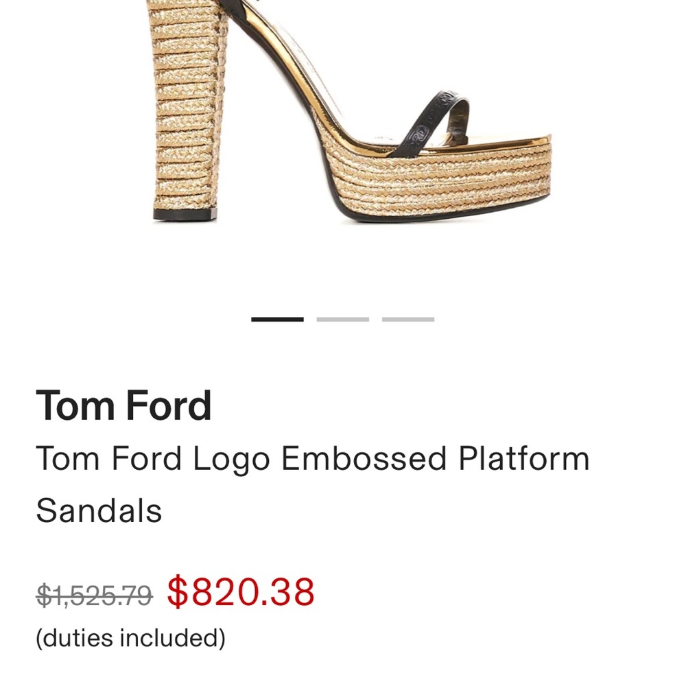 Tom Ford Logo Embossed Platform - image 5